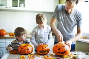 pumpkin carving Halloween activity